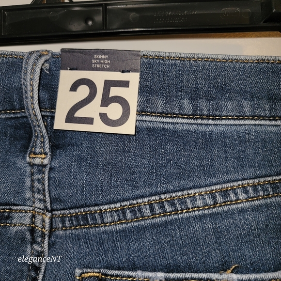GAP Sky High Rise True Skinny Jeans Sz: 0 NWT - Picture 9 of 10